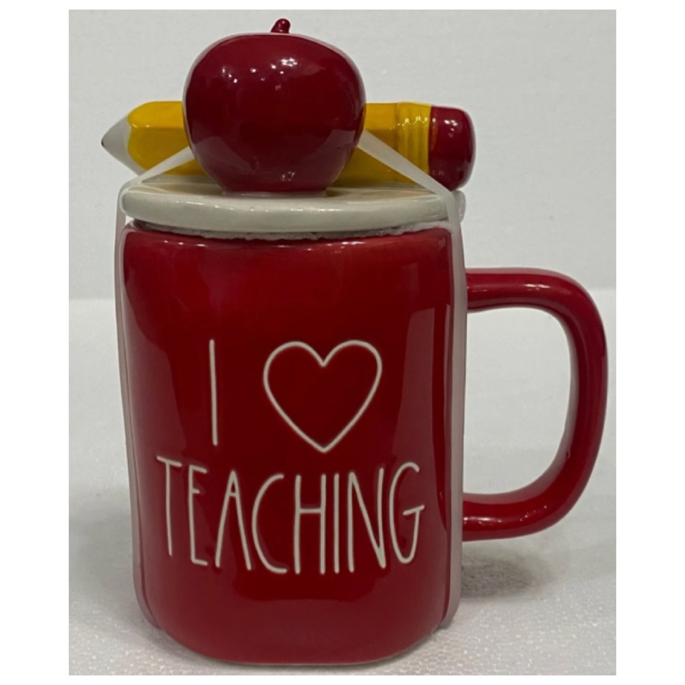 NEW Rae Dunn I Love Teaching Mug with Topper Lid